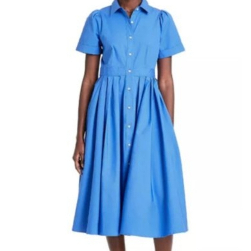 ALEXIS x Target Retro Blue Collared Buttondown Shirt Dress Size XXS